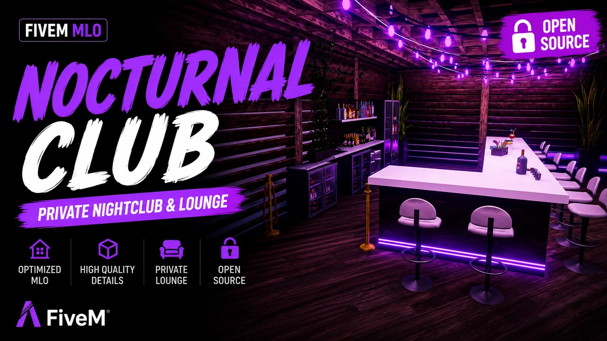 Nocturnal Club MLO FiveM | Private Nightclub & Lounge | Open Source